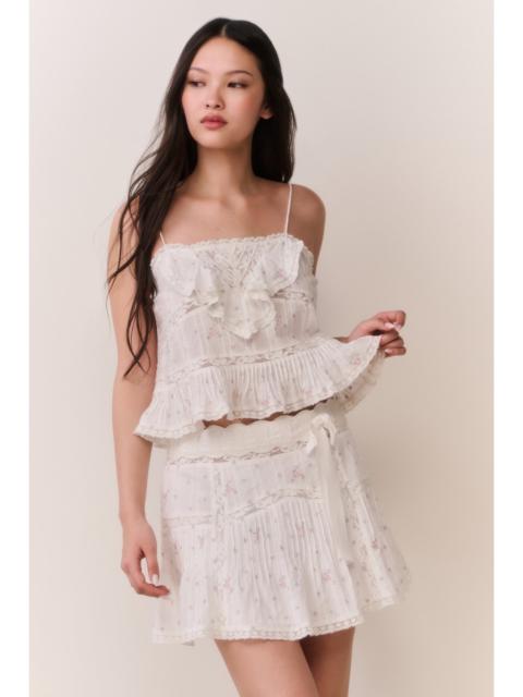 Willia Floral Embroidered Cotton Mini Skirt