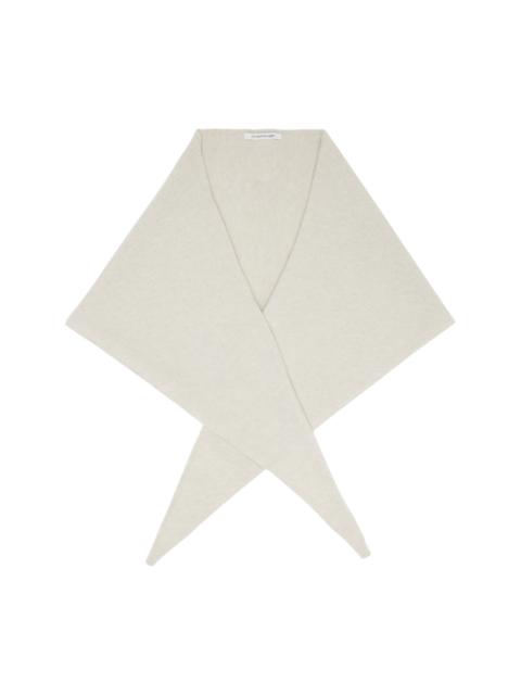 Gray Cashmere Blend Muffler Scarf