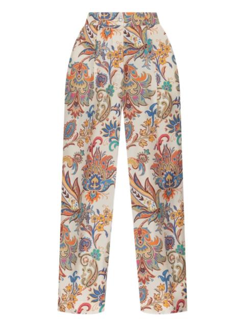 paisley-print trousers