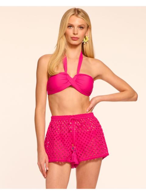 Melissa Cutout Eyelet Coverup Short