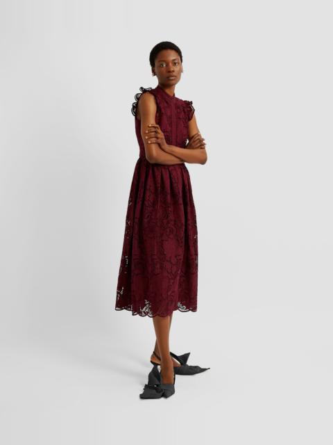 SLEEVELESS FLARED MIDI DRESS