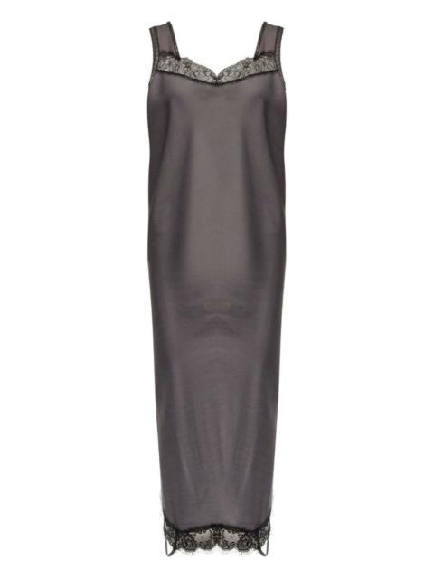 lace trim midi dress