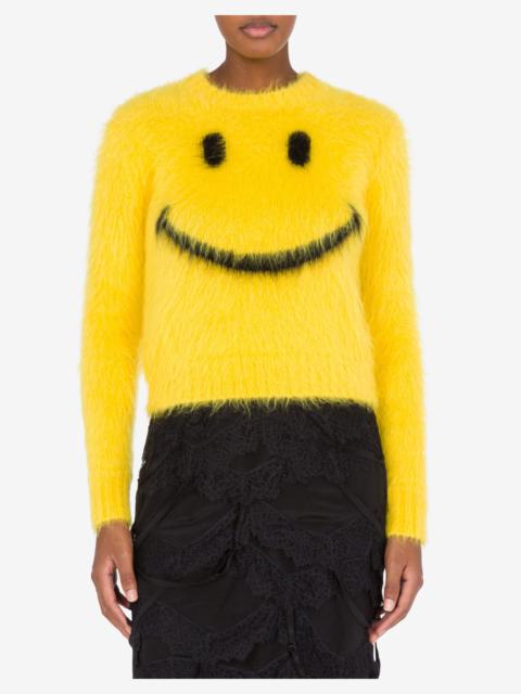 PULLOVER IN BRUSHED MOHAIR SMILEY
