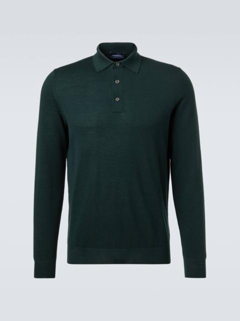 Wool polo sweater