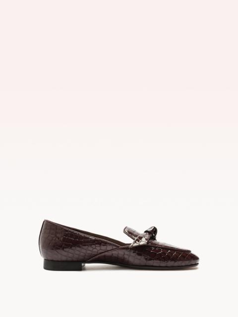 CLARITA BELGIAN CROCCO LOAFER CHERRY LACQUER
