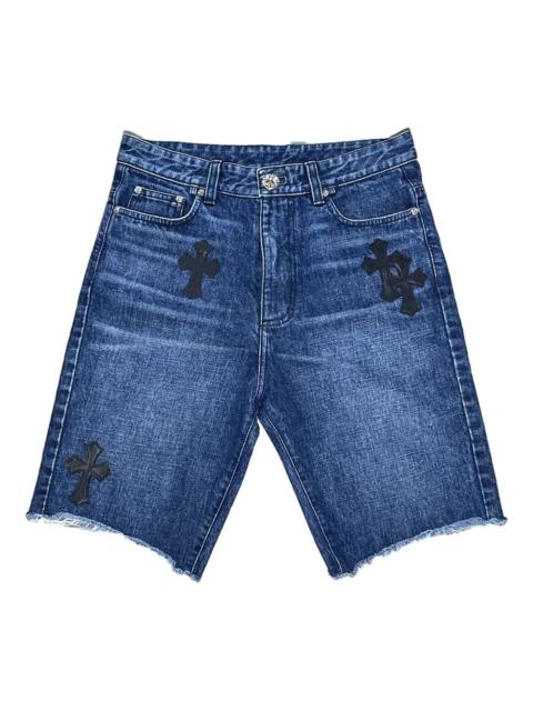 patch-detail denim shorts