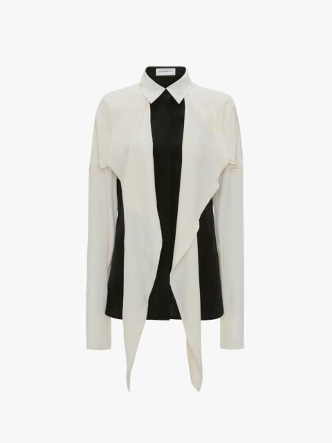 Oversized Bow Detail Blouse In Vanilla