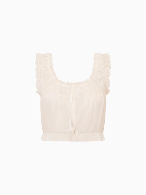 Lupo Heart Eyelet Crop Top