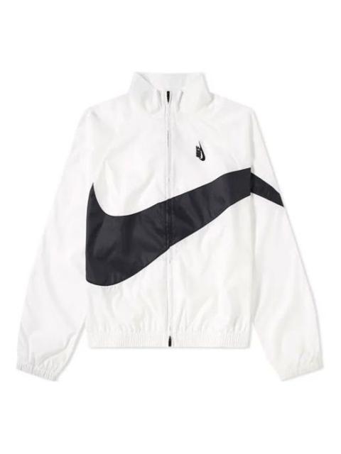 Nike Lab Heritage Jacket White Black BIG SWOOSH 'Black White' AA1569-100