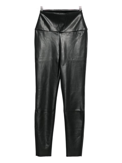 faux-leather leggings