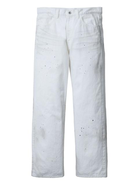 splatter-effect pants