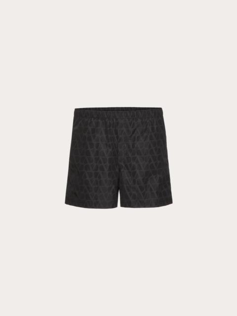 NYLON SWIMSUIT WITH TOILE ICONOGRAPHE PRINT