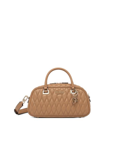 Valla quilted charm tote bag