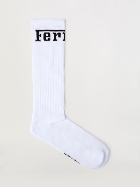Cotton blend socks with Ferrari logo