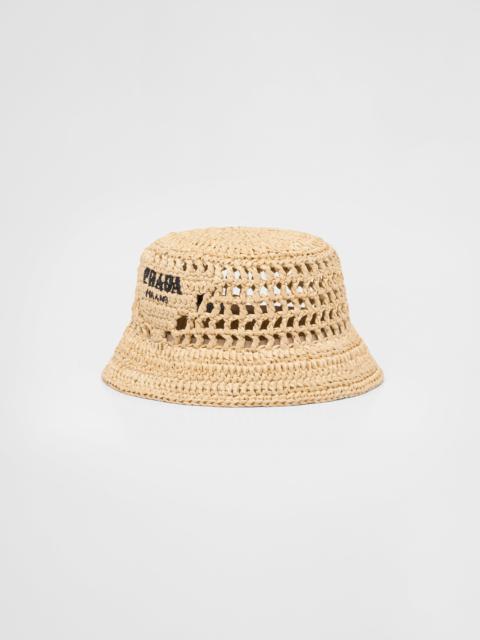 Woven fabric bucket hat