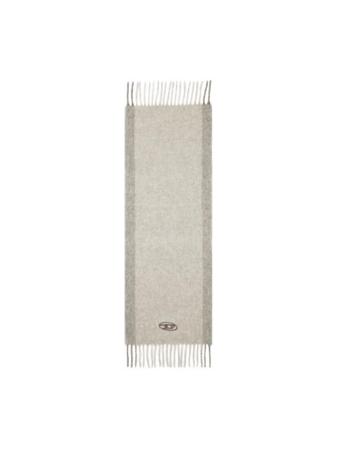 logo-embroidery fringed-edge scarf