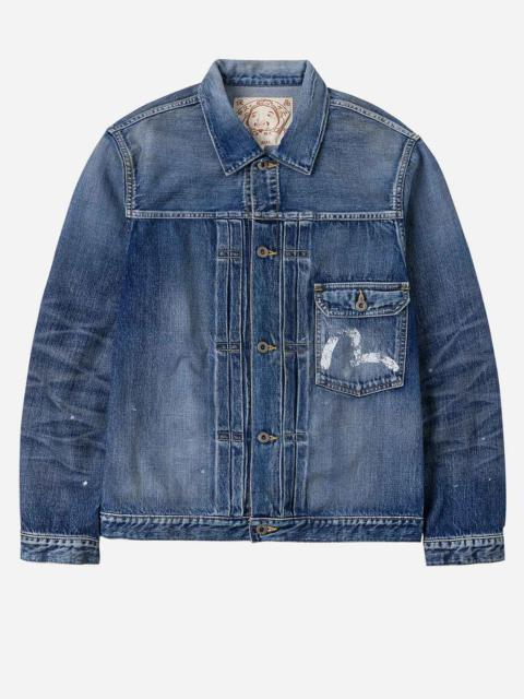 Seagull Print Regular Fit Denim Trucker Jacket