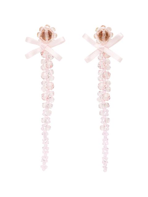 Petite Bow Drip Crystal Earrings
