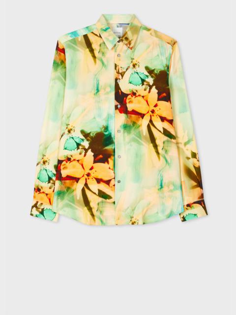 Viscose 'Painted Photograph' Print Shirt