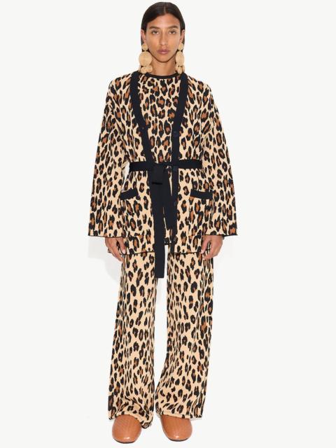 Max Belted Knit Cardigan in Cheetah