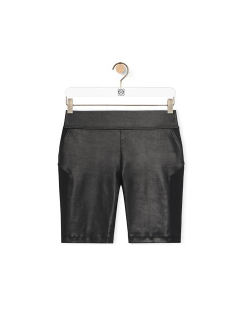 Stretch cycling shorts in nappa