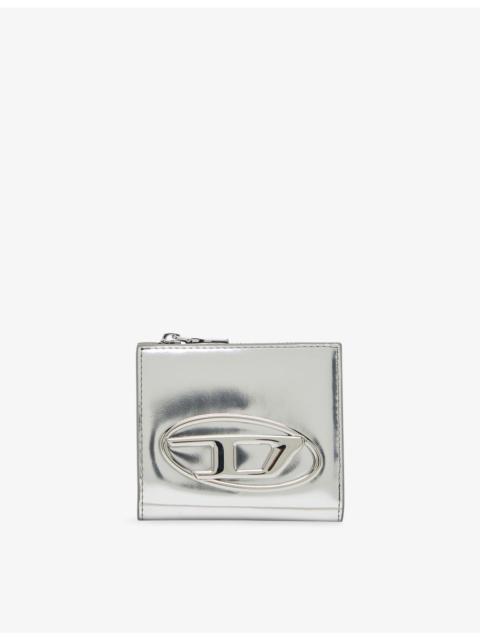 1DR Bi Fold Zip Mirrored-Leather Wallet