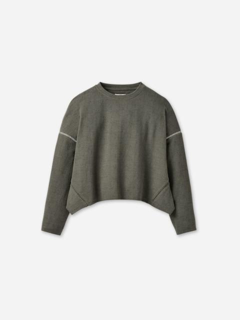 ® Women's Hayvie Crewneck Tops in Green Grey