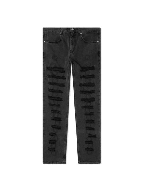 SLASHED SKINNY JEAN - BLACK
