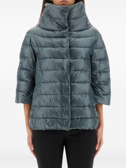 Aminta funnel-neck three-quarter-sleeves jacket