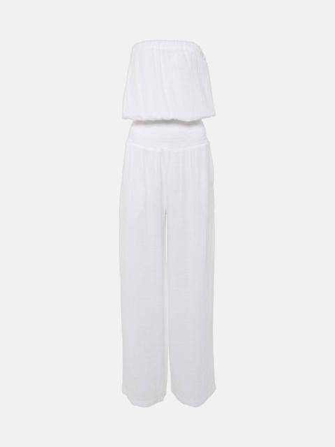 Naomi strapless cotton jumpsuit