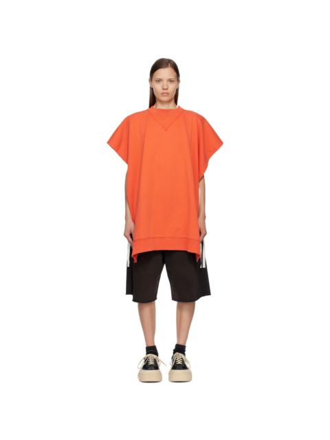 Orange Draped Sweatshirt