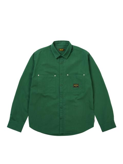 COTTON TWILL OVERSHIRT WASHED GREEN