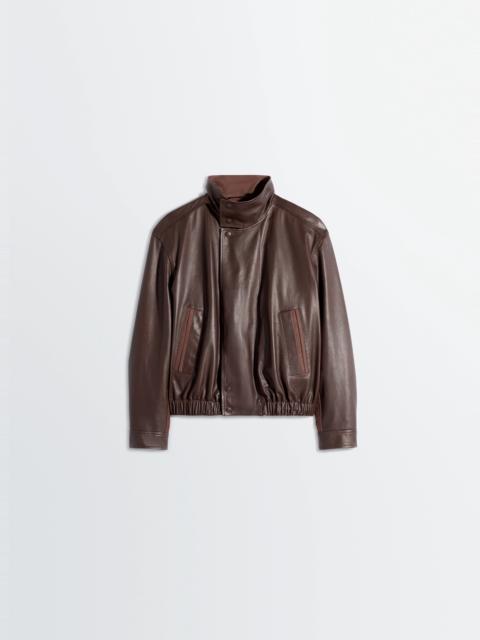 SOFT LEATHER BLOUSON IN PAPER COW LEATHER