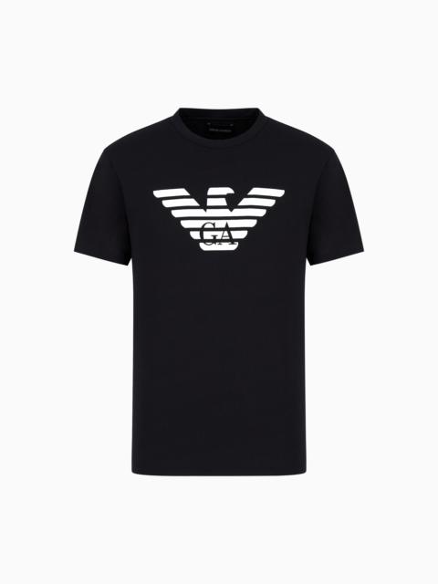 Pima-jersey T-shirt with logo print