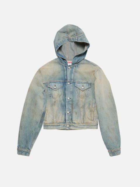 Denim jacket with hood - Mid Blue