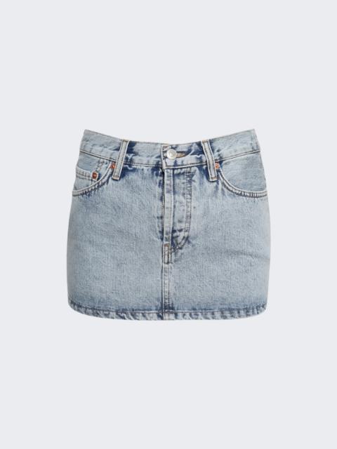 Denim Micro Mini Skirt Blue