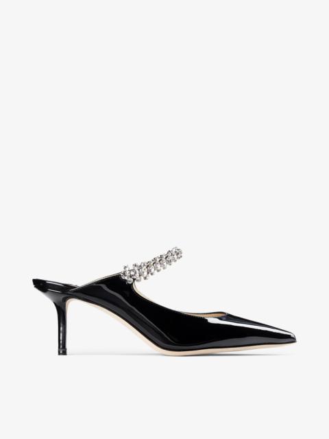 Bing 65
Black Patent Leather Mules with Crystal Strap