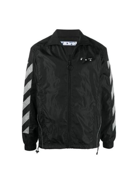 Off-White SS21 Side Sleeve Stripe Training Jacket Black OMBD022R21FAB0011006