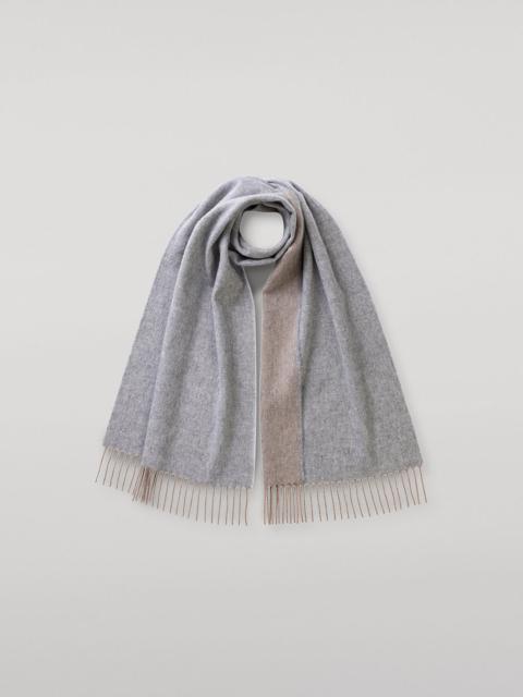 Bard Natural & Grey Cashmere Scarf