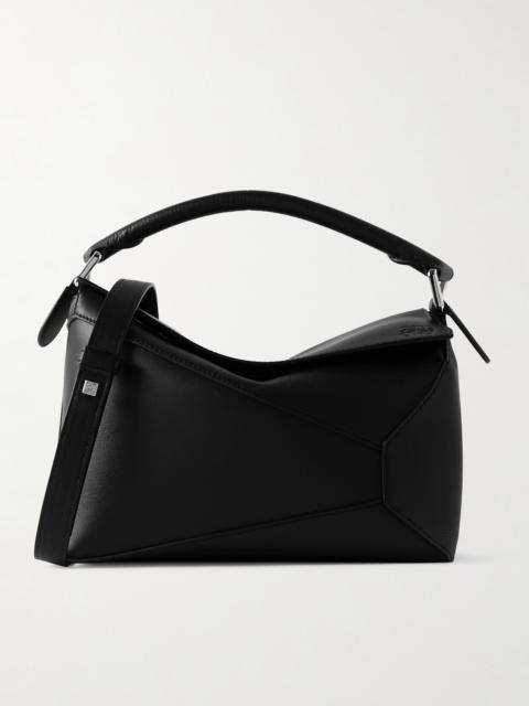 Puzzle Edge Small Textured-leather Shoulder Bag