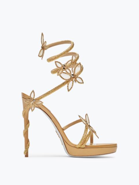 Margot Gold Platform Sandal With Butterflies 120
