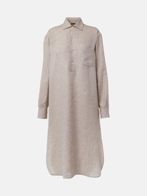 Lora linen shirt dress