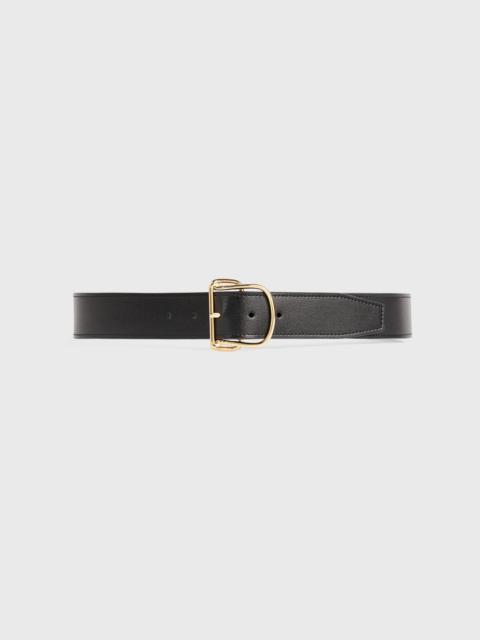 Swirl leather belt black