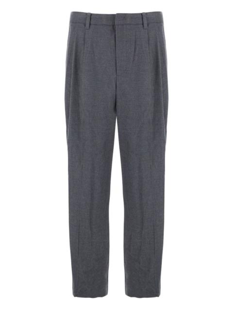 pleated-front trousers