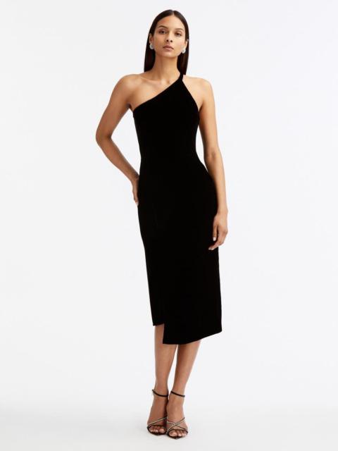 ONE SHOULDER VELVET COCKTAIL DRESS