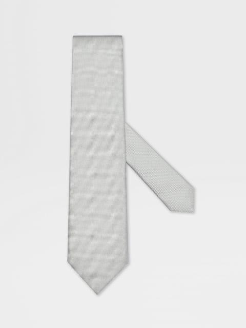 LIGHT GREY SILK TIE