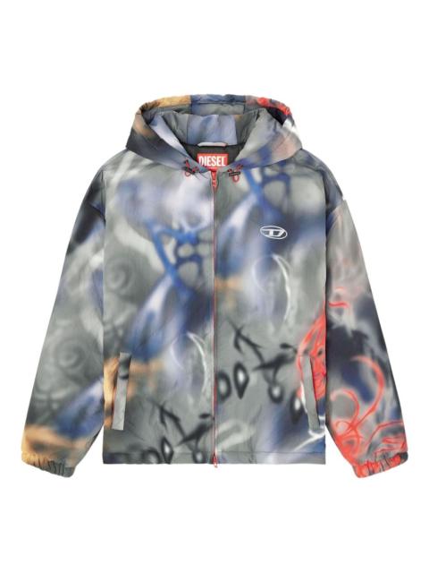 J-MIRR graffiti print hooded jacket