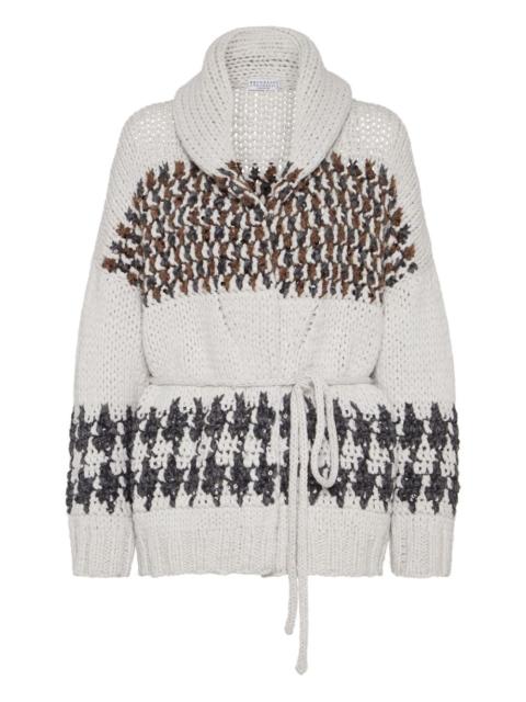 shawl-lapels cardigan