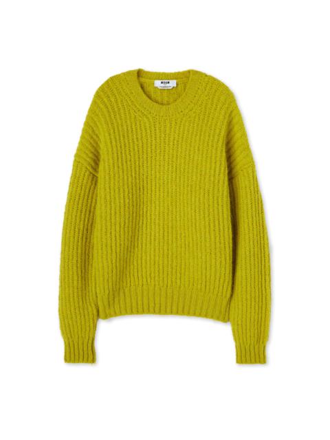 Blended wool crewneck sweater "Warm Winter"