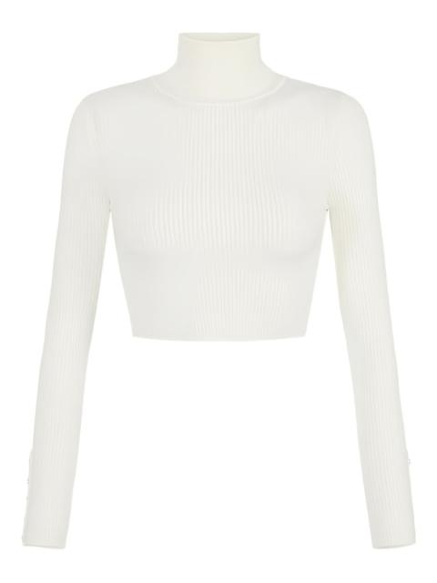 ribbed buttoned sweater